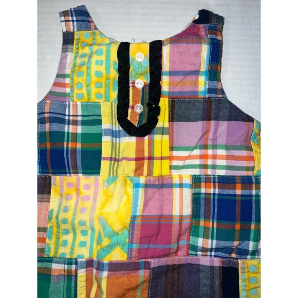 Ralph Lauren plaid patchwork sleeveless summer dress. Baby Girl size 12 months - Picture 2 of 5